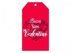 Cartellino cm.5,5x10 per San Valentino